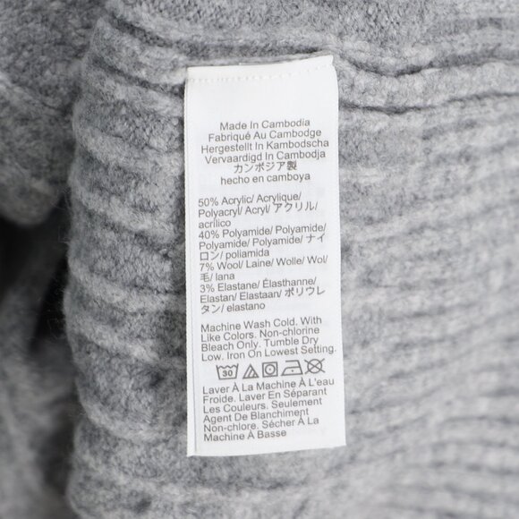 NWT J.CREW FACTORY Men's Cable Crewneck Sweater Extra-Soft Yarn Heather Gray XL - Picture 7 of 8